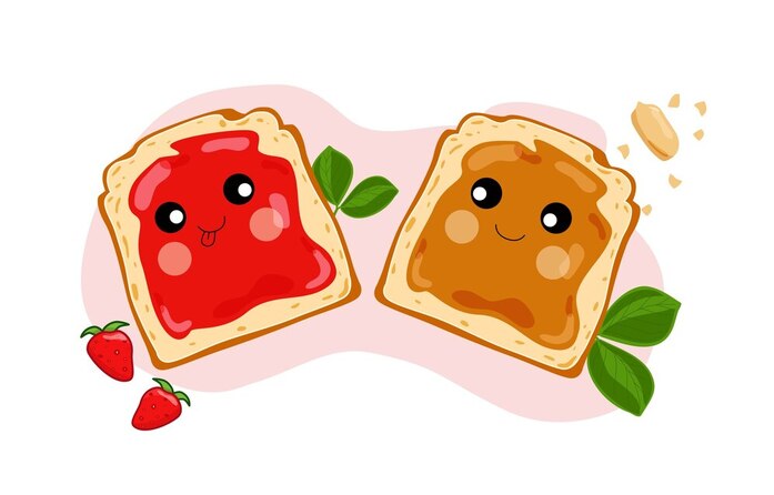 Cute Peanut Butter Jelly Sandwiches Illustration 345837 31